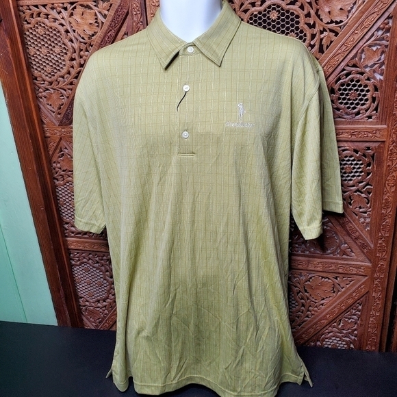 Greg Norman Men’s Golf Polo Shirt The StoneWater Size Large Green - Picture 10 of 13